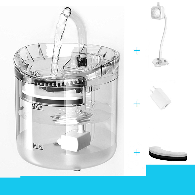 Automatic Pet Water Fountain — Continuous Flowing Stream