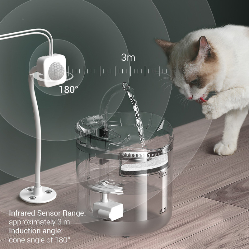 Automatic Pet Water Fountain — Continuous Flowing Stream