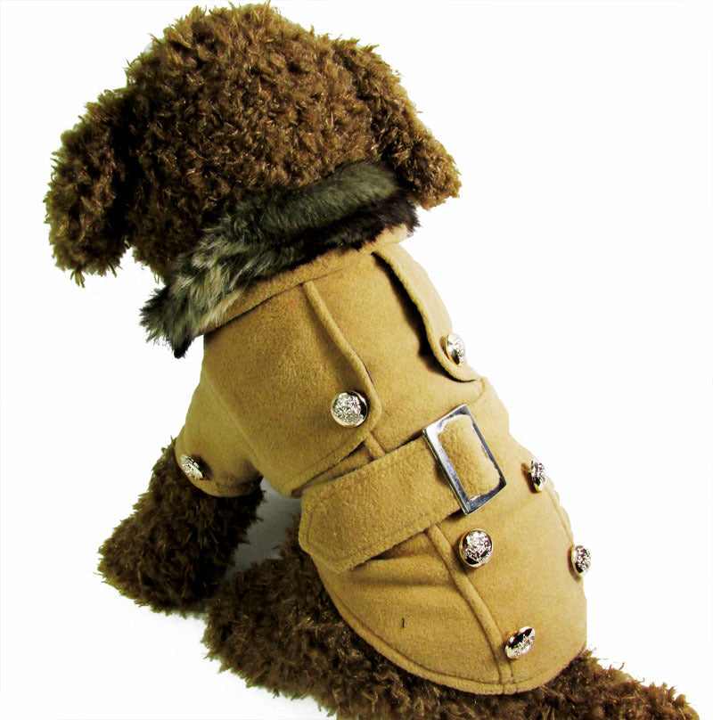 Warm Wool-Blend Dog Winter Coat