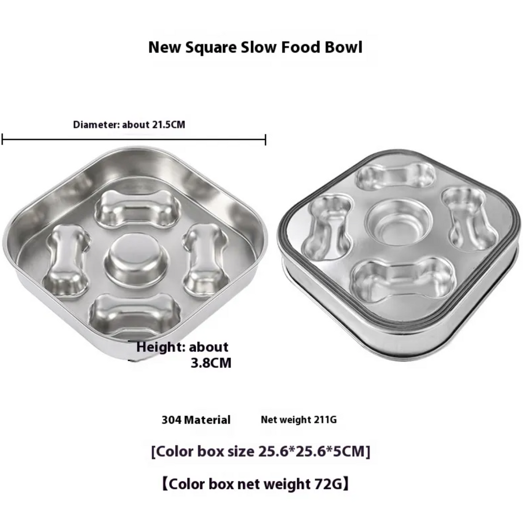 Stainless Steel Slow Feeding Bowl