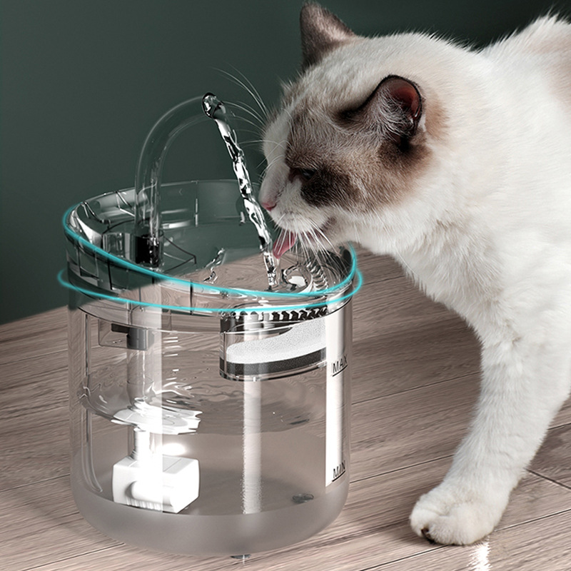 Automatic Pet Water Fountain — Continuous Flowing Stream