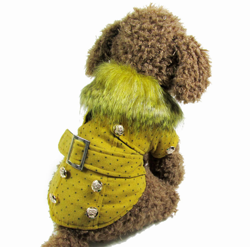 Warm Wool-Blend Dog Winter Coat