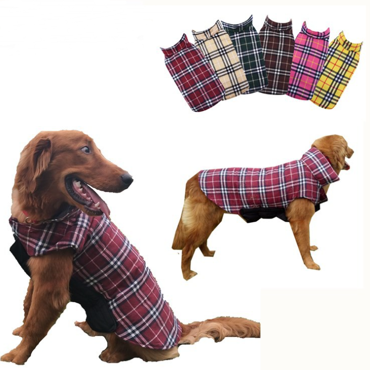 Plaid Winter Jacket for Dogs