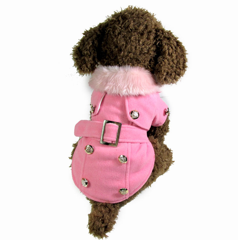 Warm Wool-Blend Dog Winter Coat