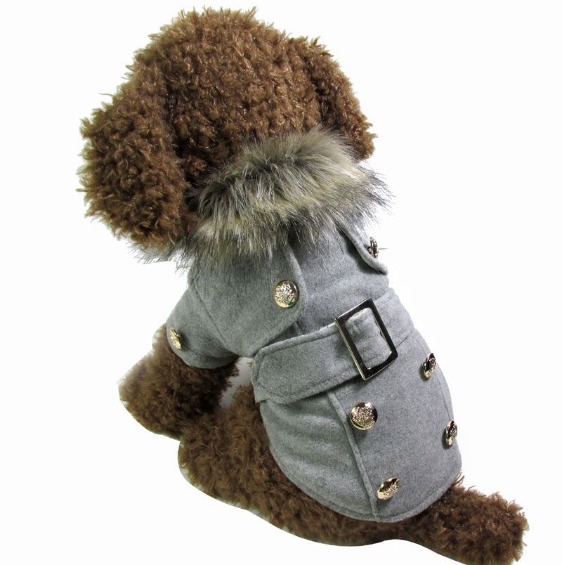 Warm Wool-Blend Dog Winter Coat