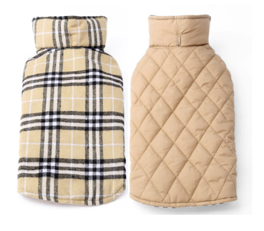 Plaid Winter Jacket for Dogs
