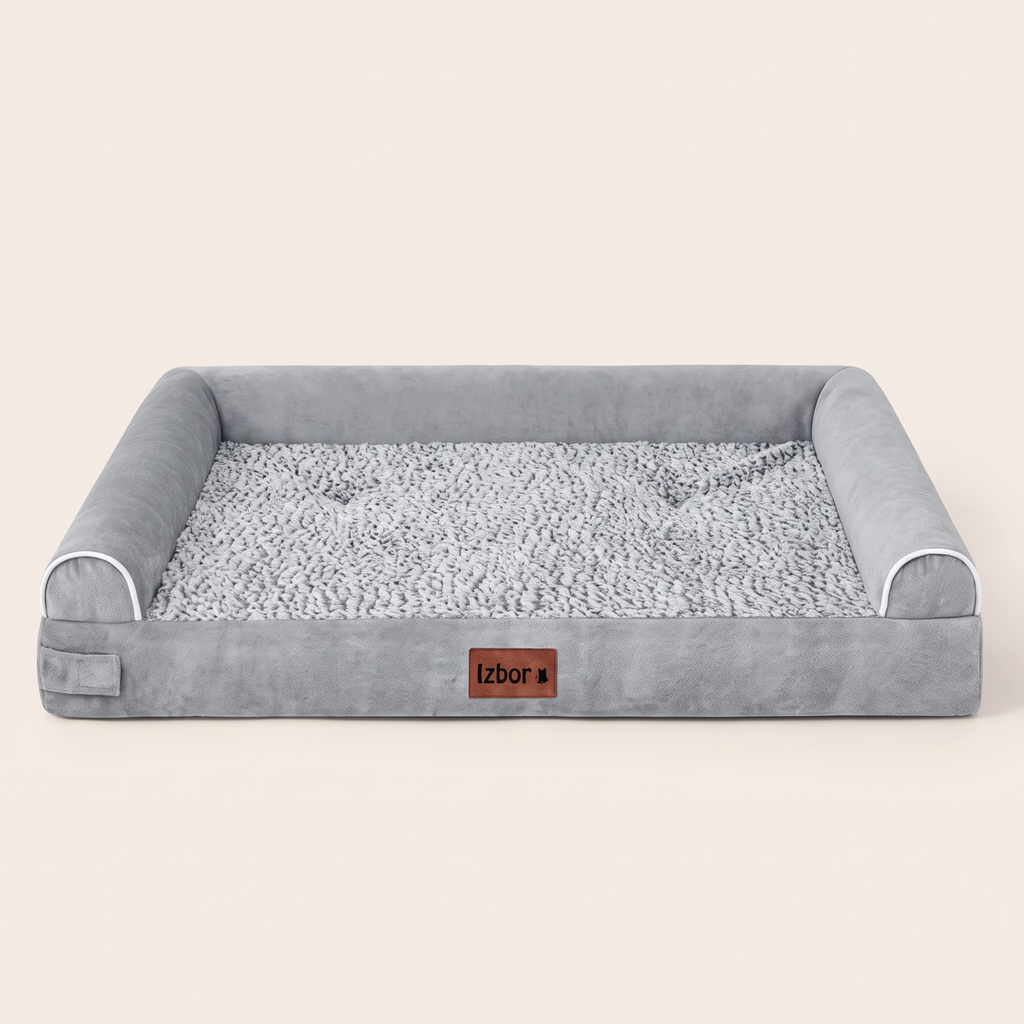Orthopedic memory foam dog bed