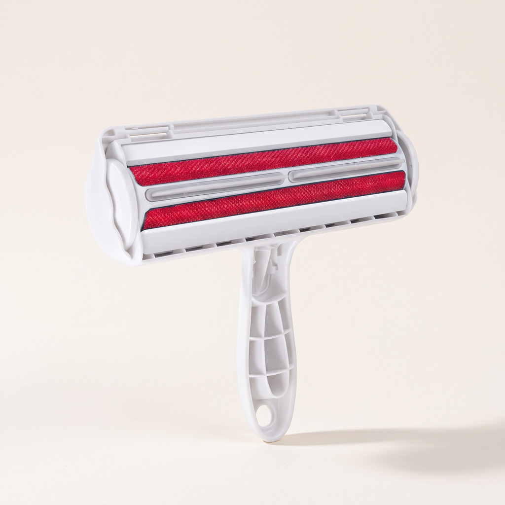 Reusable pet hair remover roller