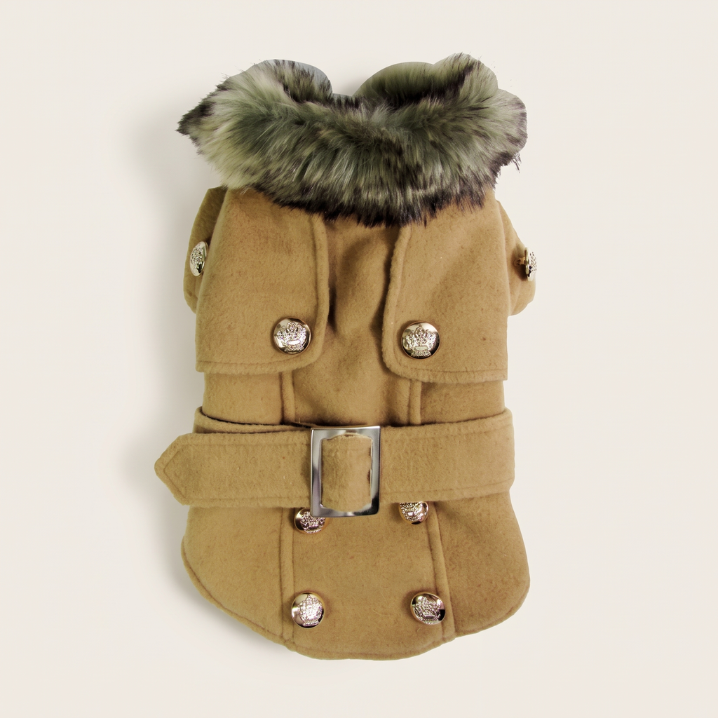 Wool-blend dog winter coat